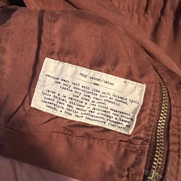 Cartonnier Anthropologie Anorak Utility Cargo Jacket Rust Orange Size 4 - Picture 5 of 5